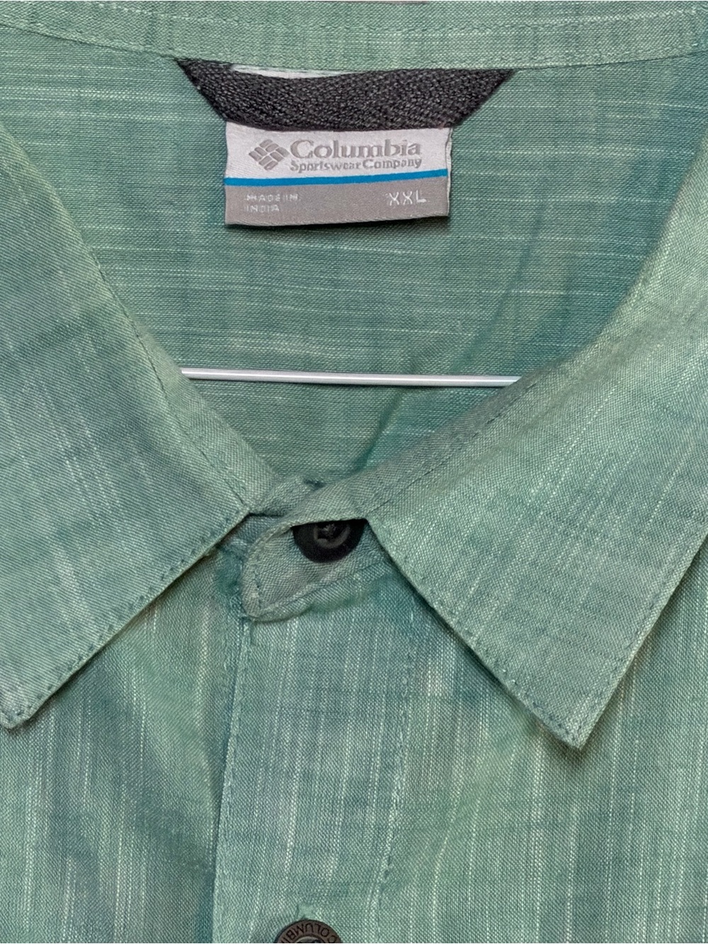 Columbia Short-Sleeve Button-Down Shirt - Seafoam Green - Picture 3 of 3